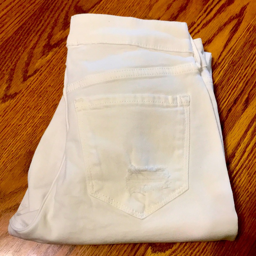 Old Navy White Super Skinny Ankle Jeans Sz 2